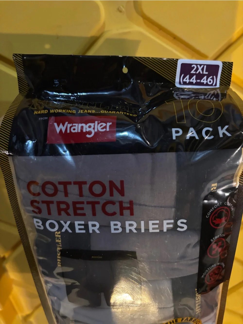 Wrangler Cotton Stretch Boxer Briefs - 10 Pack